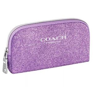 💜 Coach Purple Glitter Coin Pouch 💜